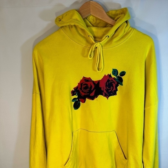 Empyre Lime Green Drawstring Hooded Long Sleeve Kangaroo Pocket Sweatshirt L - Picture 1 of 10